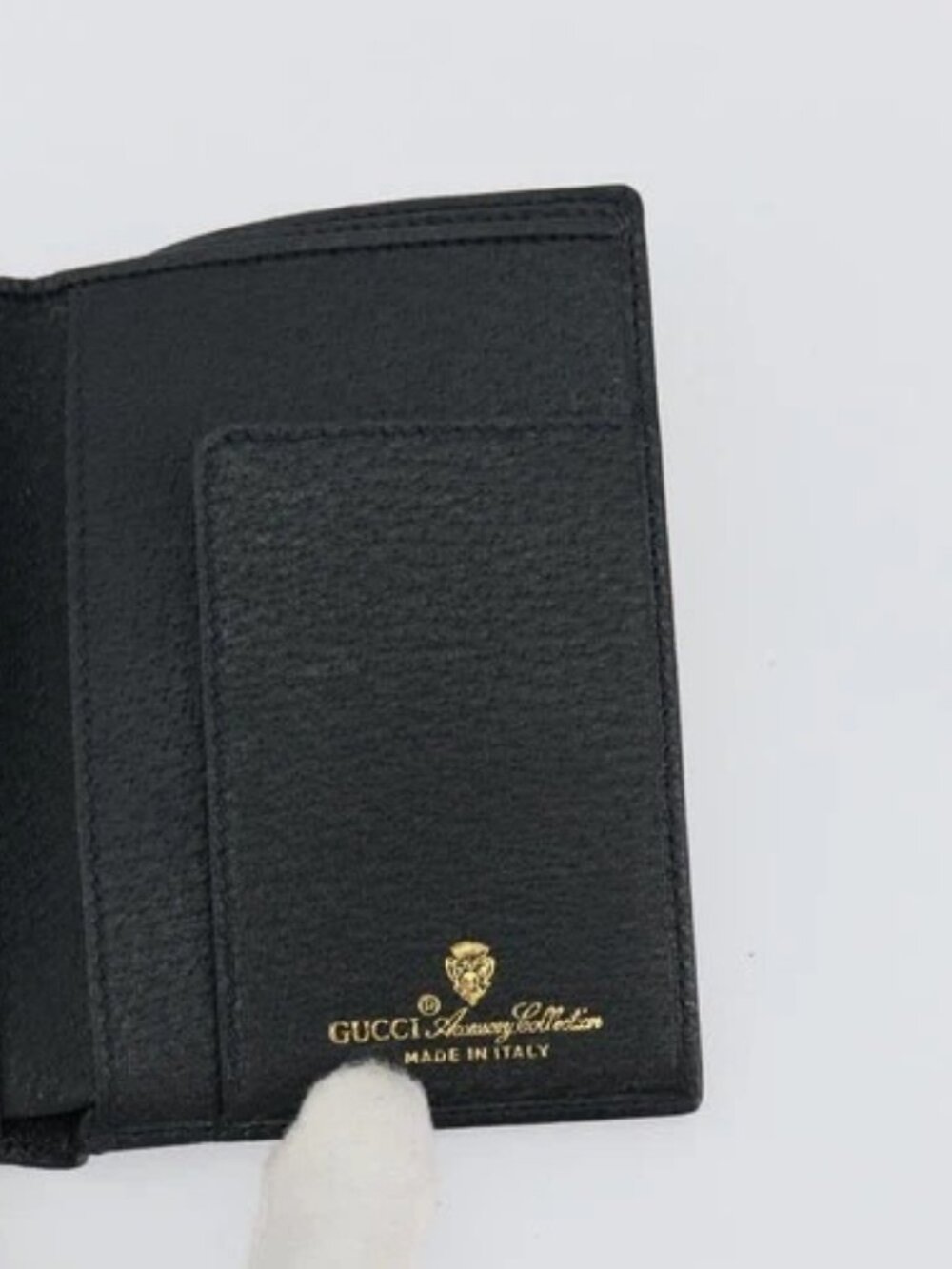 GUCCI GG Supreme Compact Wallet PVC Navy Auth 178789A - Picture 12 of 16